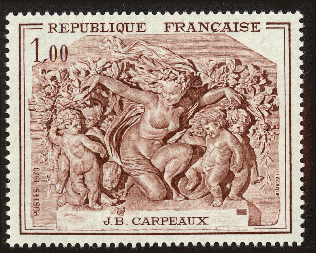 Front view of France 1274 collectors stamp