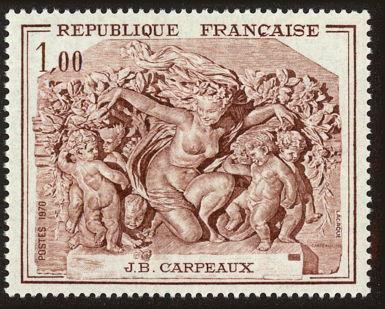 Front view of France 1274 collectors stamp