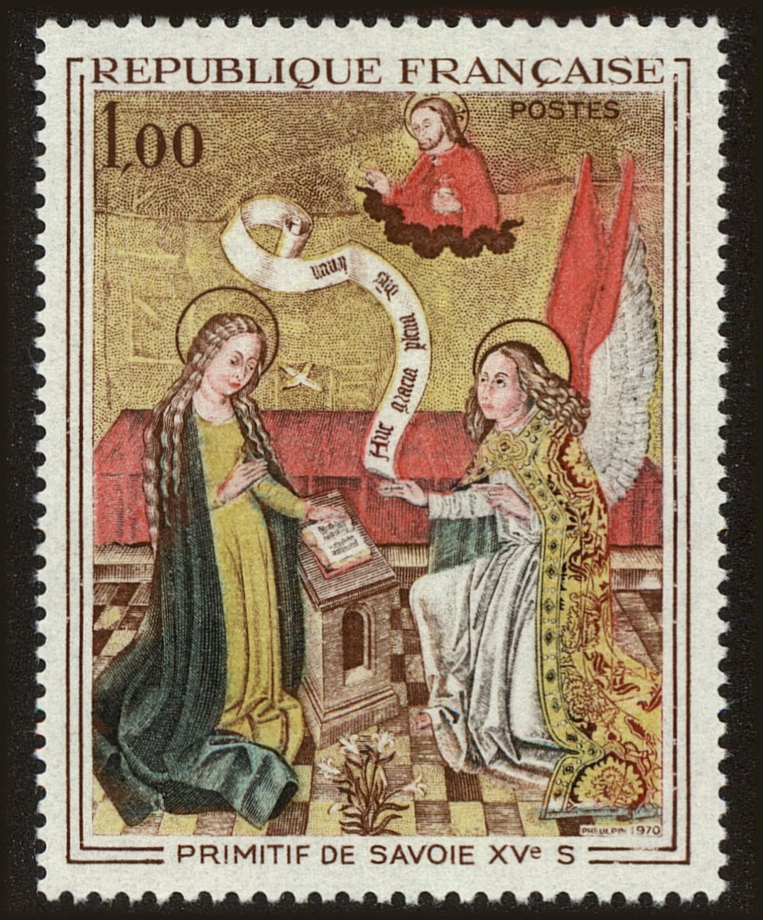 Front view of France 1273 collectors stamp