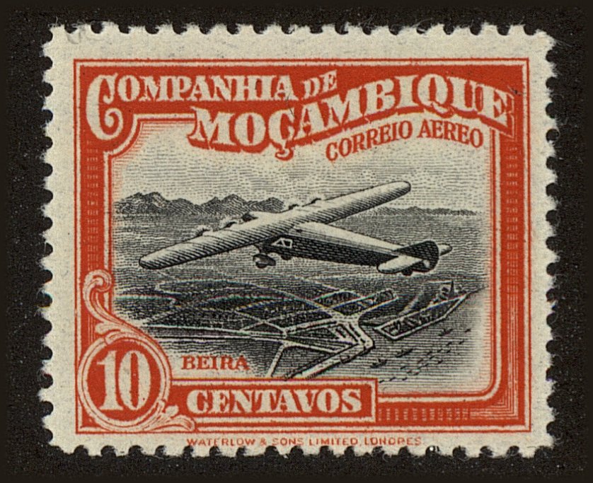 Front view of Mozambique Company C2 collectors stamp