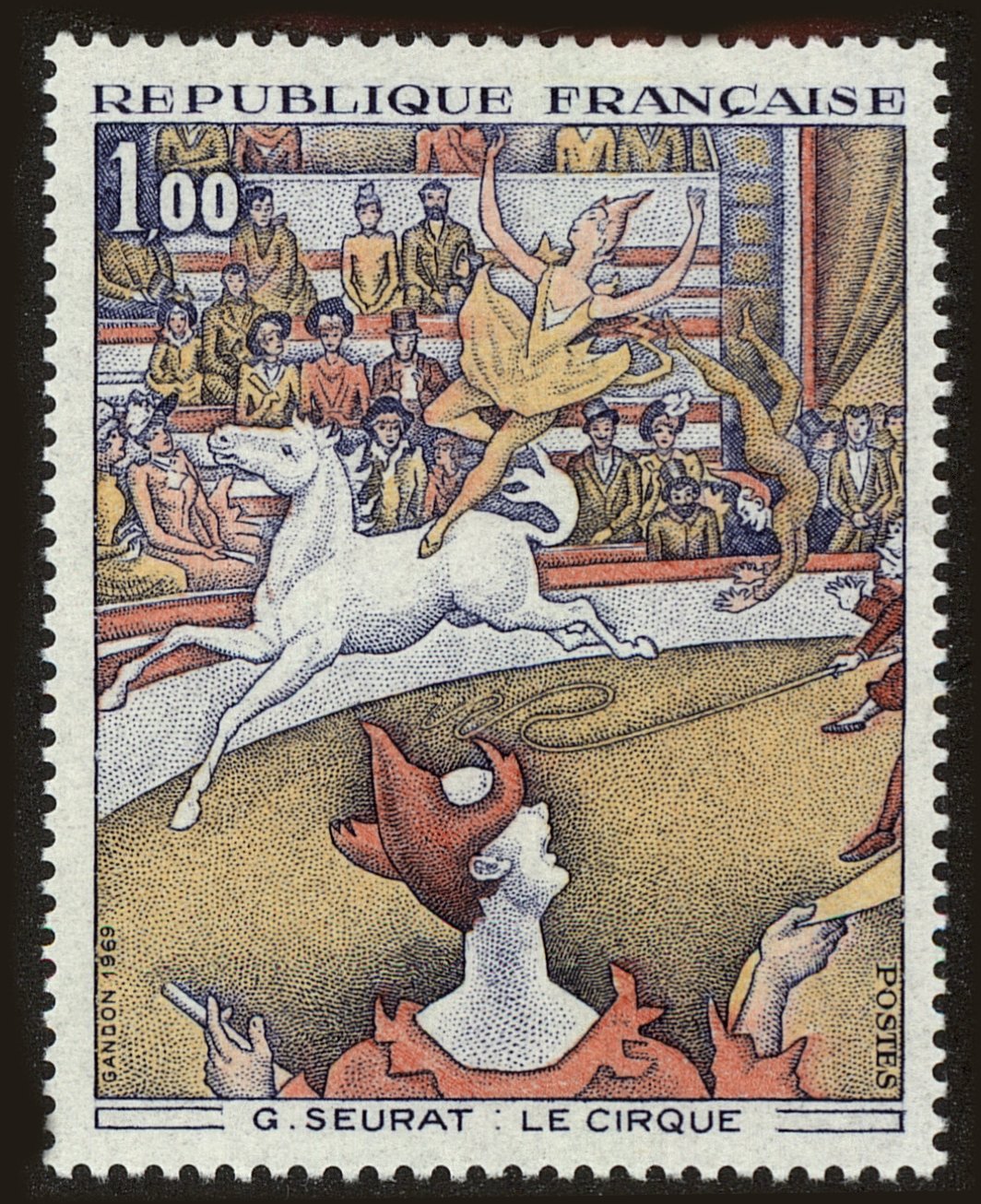 Front view of France 1239 collectors stamp