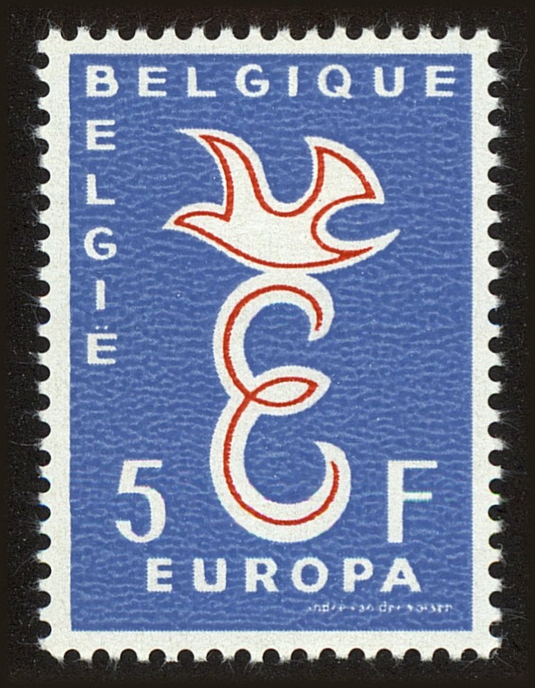 Front view of Belgium 528 collectors stamp