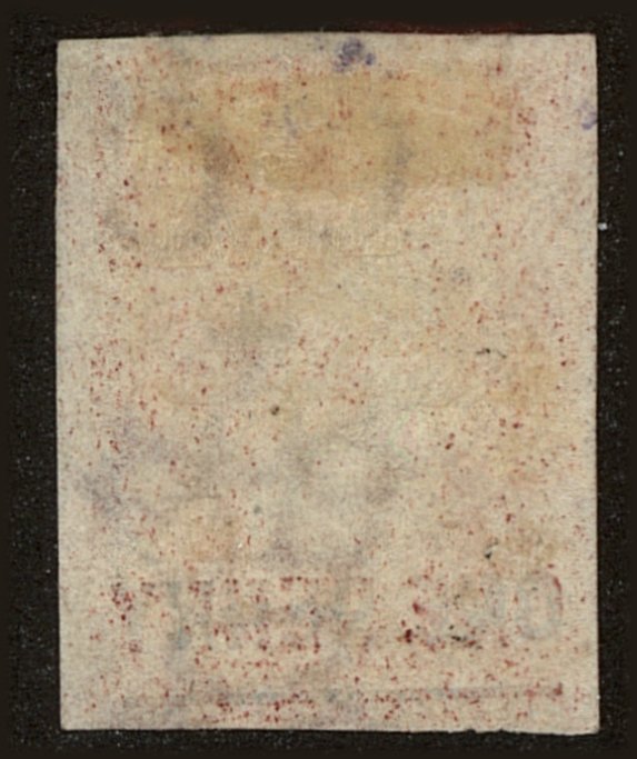 Back view of St. Helena Scott #8 stamp