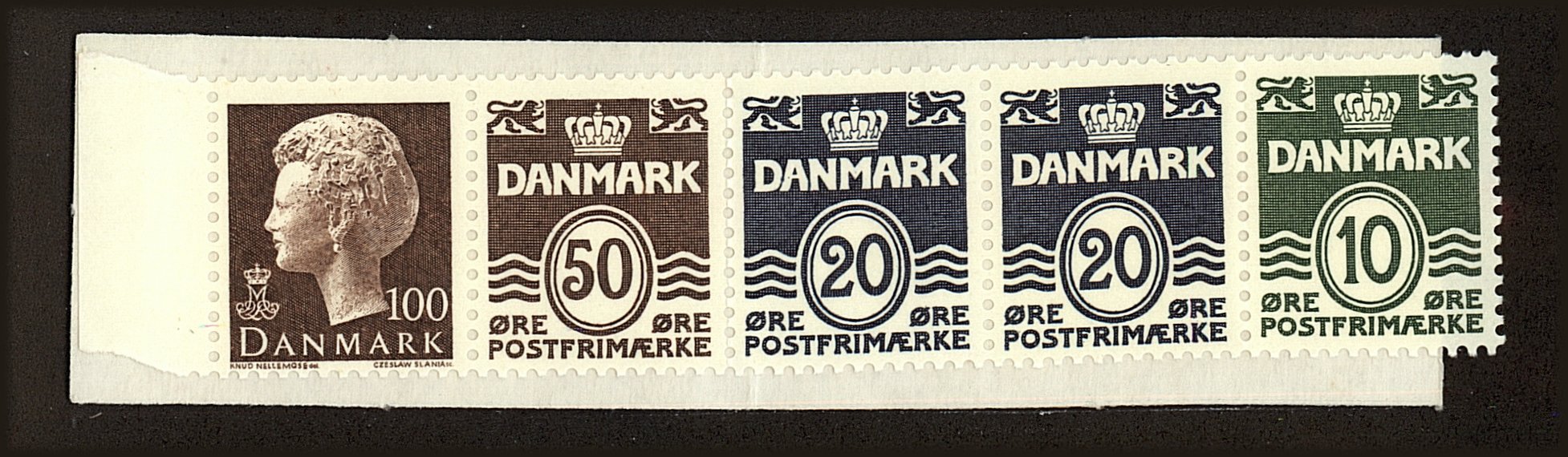 Front view of Denmark 544a collectors stamp