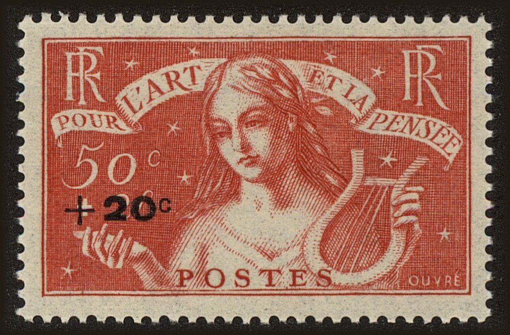 Front view of France B47 collectors stamp