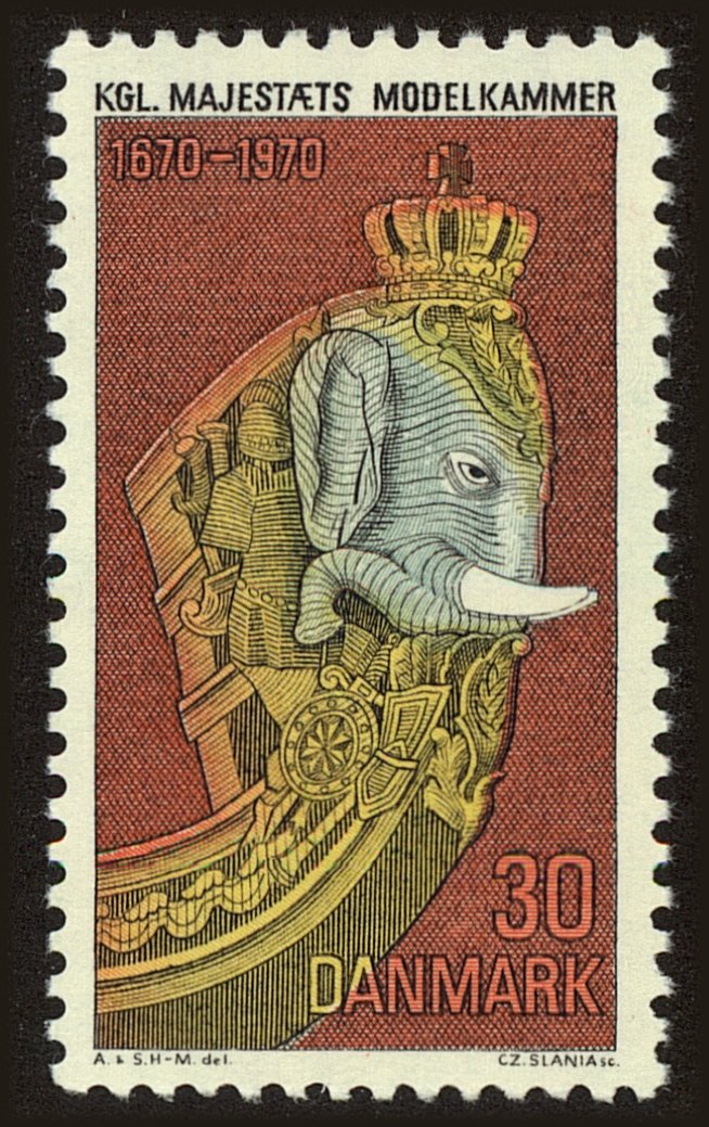 Front view of Denmark 469 collectors stamp