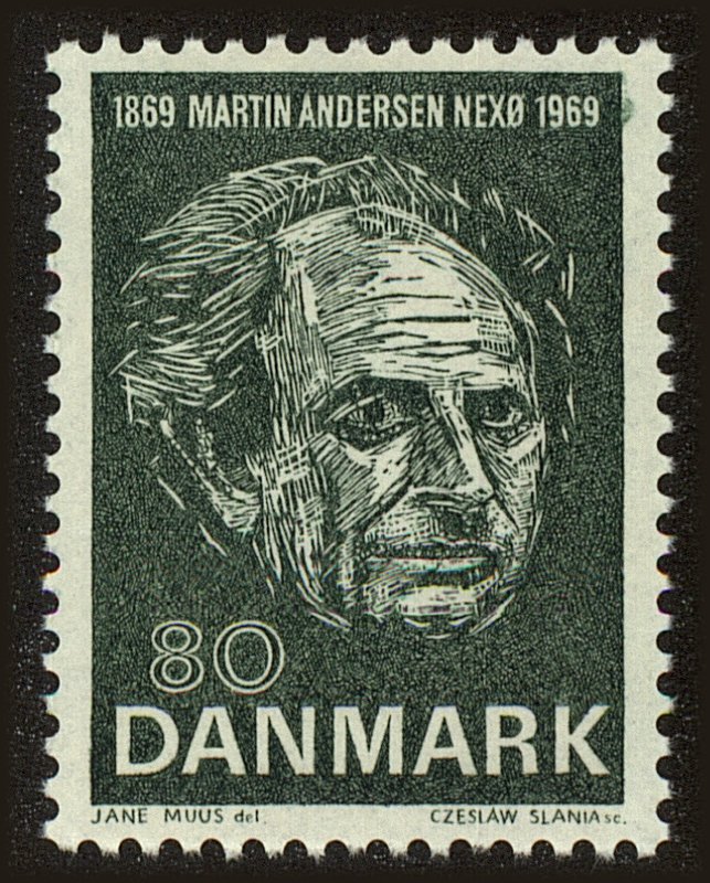 Front view of Denmark 461 collectors stamp