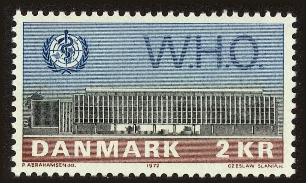 Front view of Denmark 508 collectors stamp