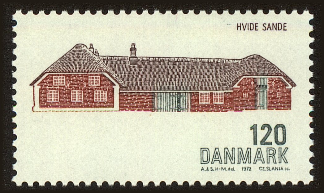 Front view of Denmark 516 collectors stamp