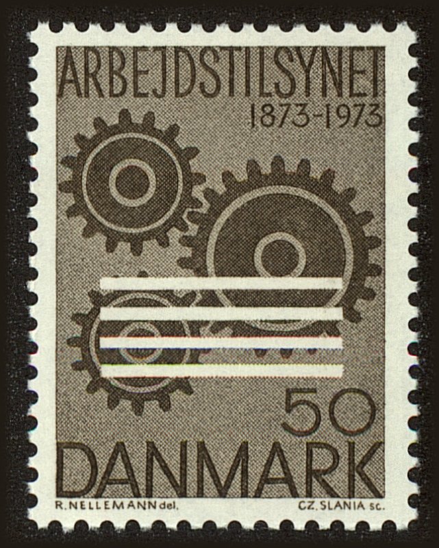 Front view of Denmark 518 collectors stamp