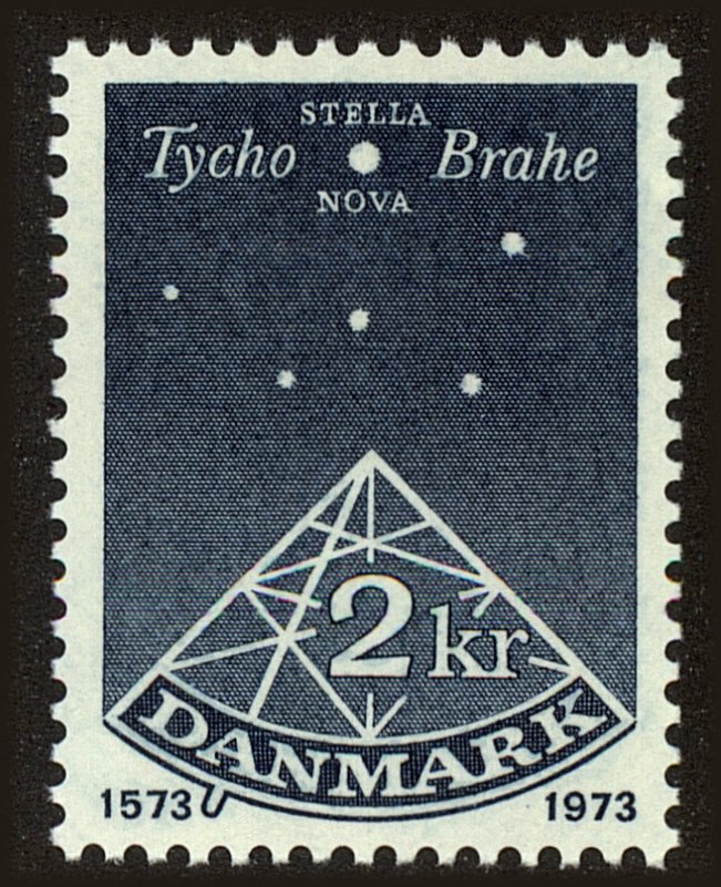 Front view of Denmark 524 collectors stamp