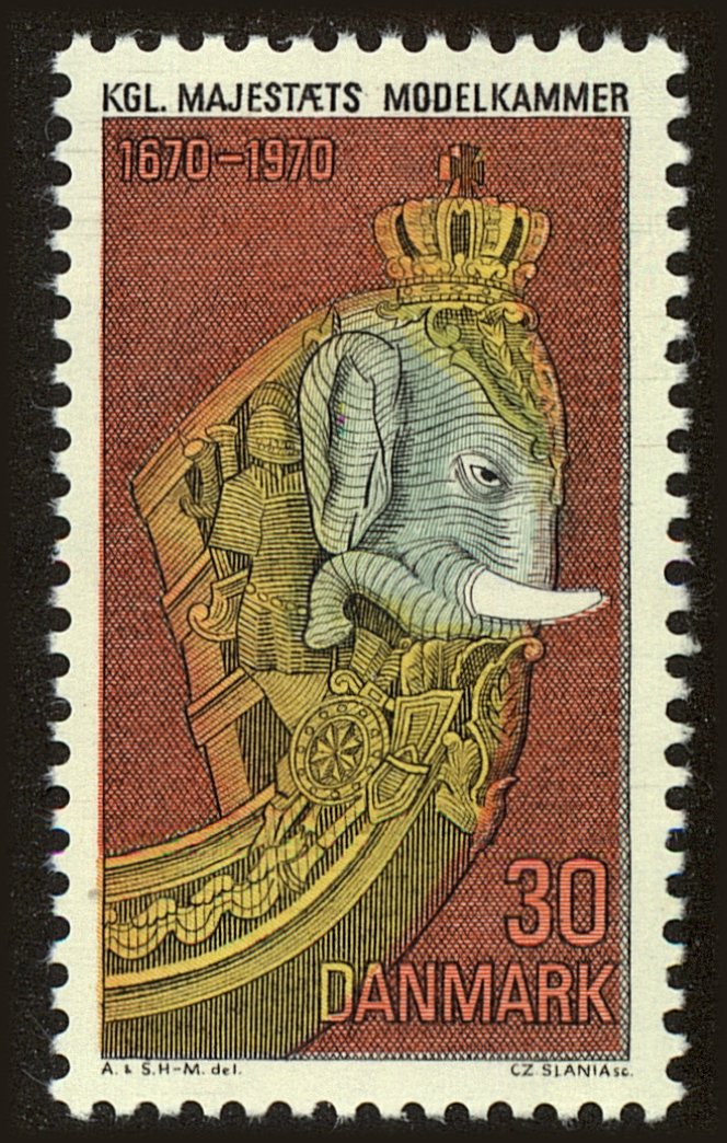Front view of Denmark 469 collectors stamp