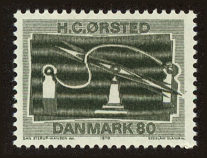 Front view of Denmark 471 collectors stamp