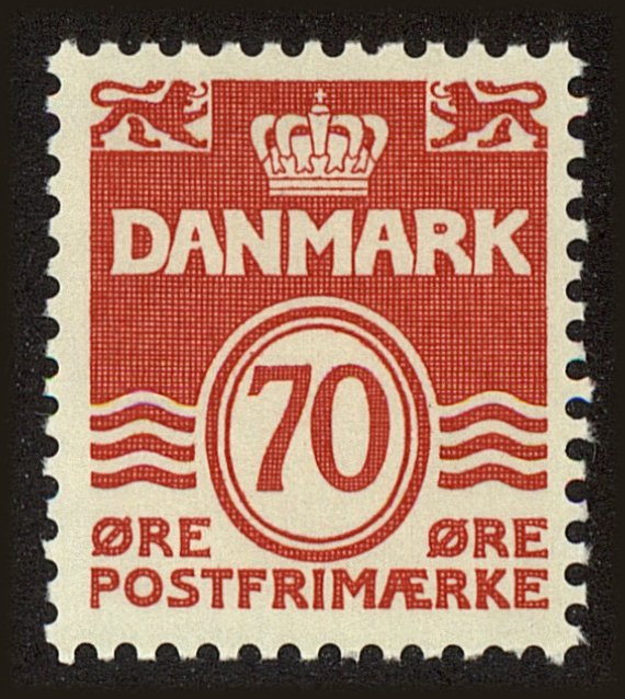 Front view of Denmark 497 collectors stamp