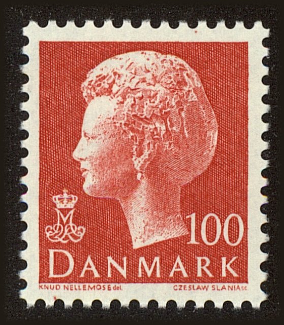 Front view of Denmark 543 collectors stamp