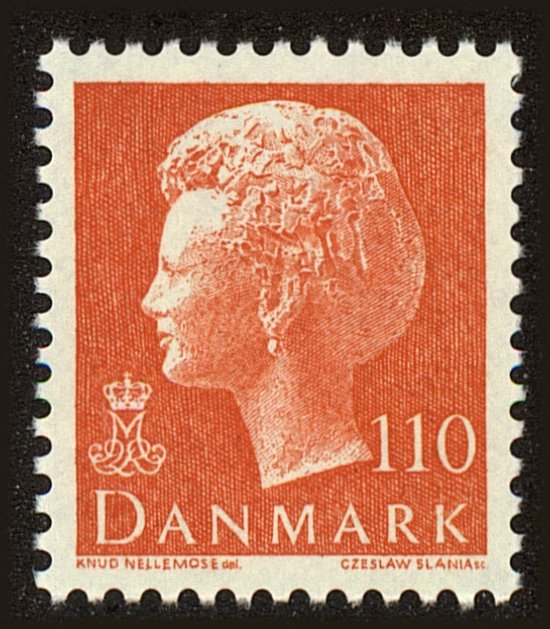 Front view of Denmark 545 collectors stamp