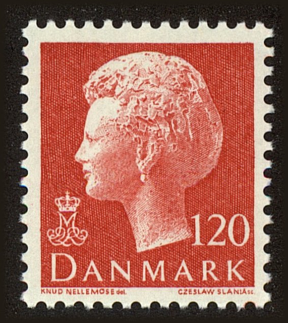Front view of Denmark 547 collectors stamp