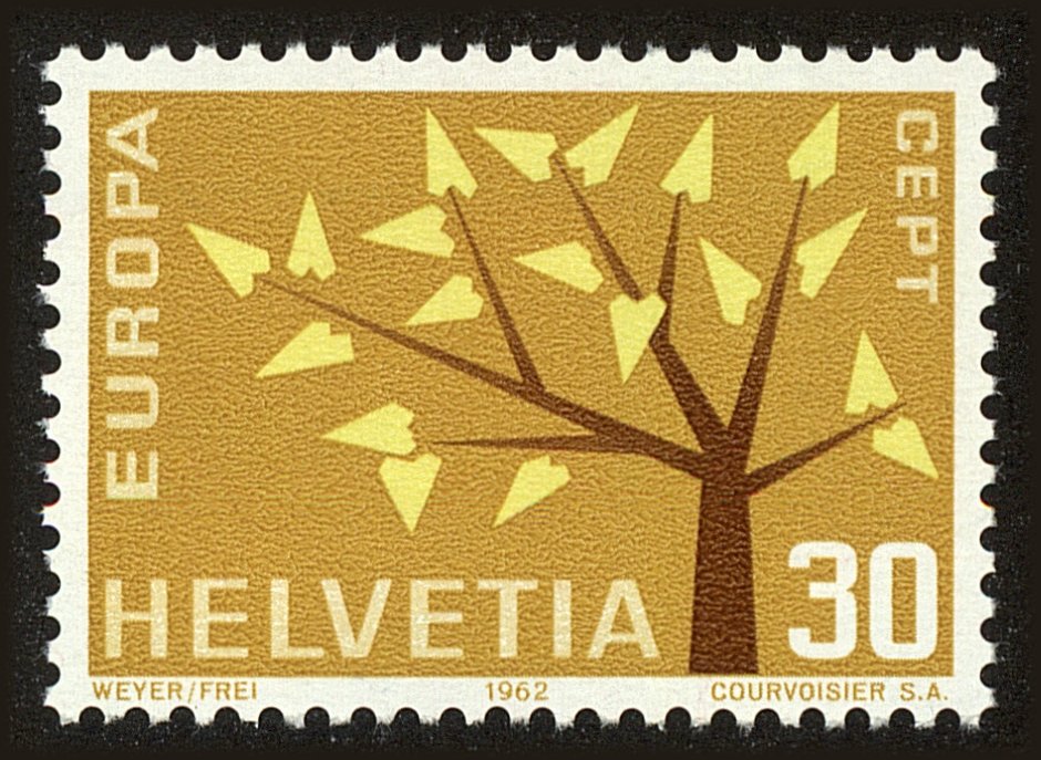 Front view of Switzerland 416 collectors stamp