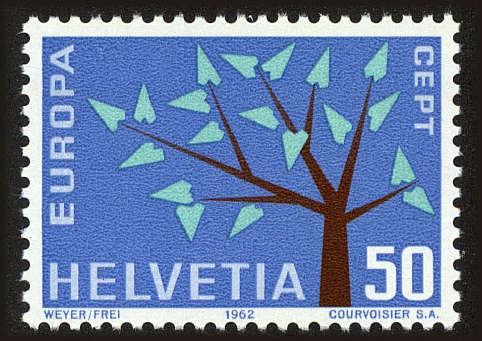 Front view of Switzerland 417 collectors stamp