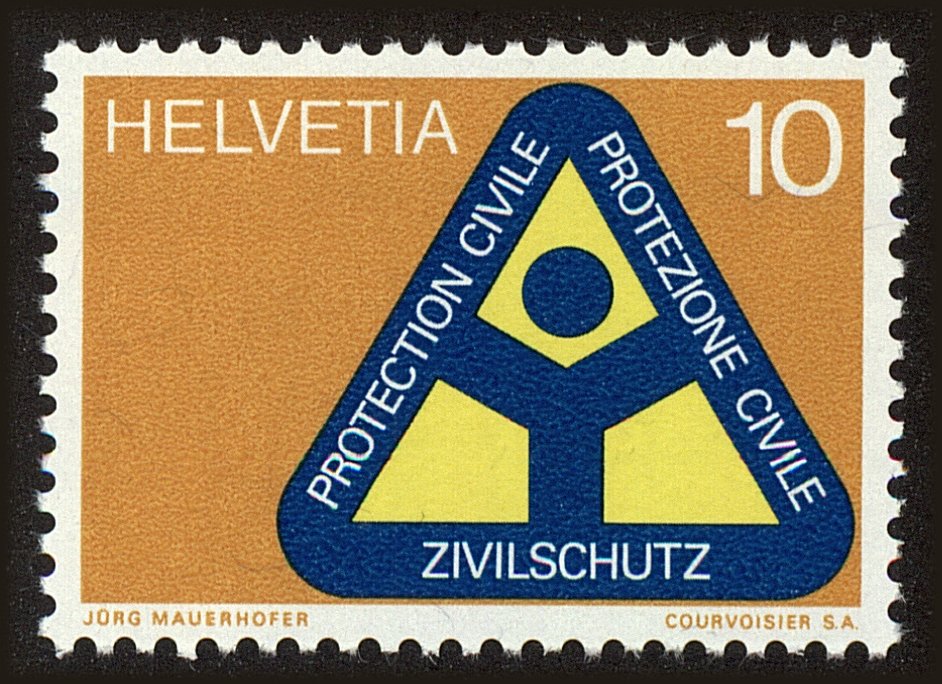 Front view of Switzerland 551 collectors stamp