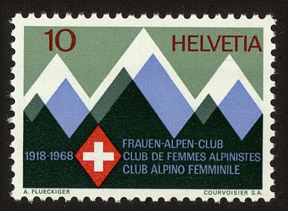 Front view of Switzerland 487 collectors stamp