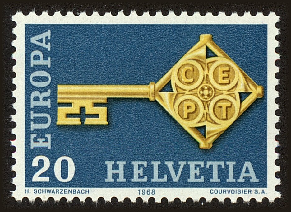Front view of Switzerland 488 collectors stamp