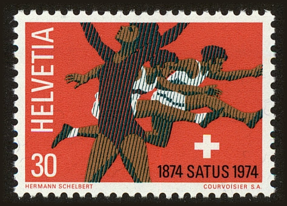 Front view of Switzerland 587 collectors stamp