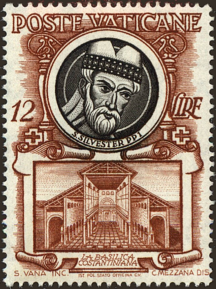 Front view of Vatican City 161 collectors stamp