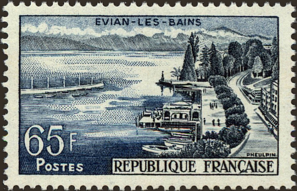 Front view of France 856 collectors stamp