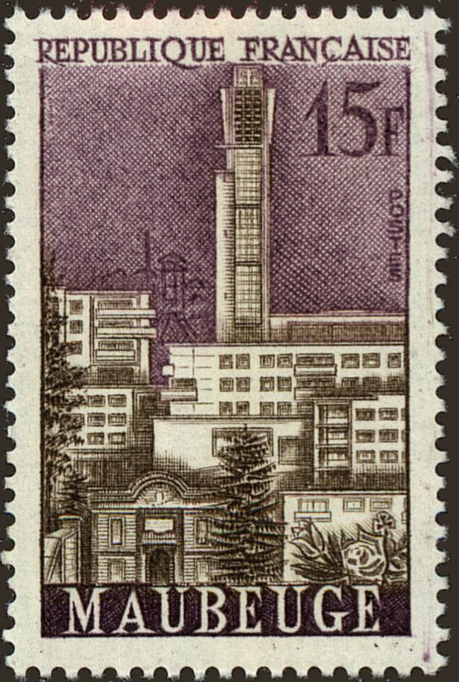 Front view of France 875 collectors stamp