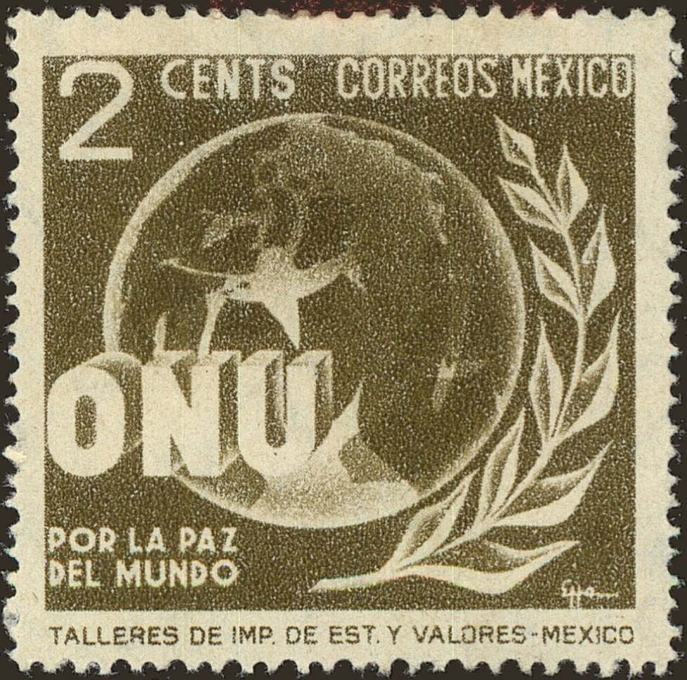 Front view of Mexico 813 collectors stamp