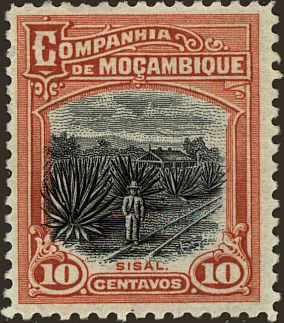 Front view of Mozambique Company 126 collectors stamp