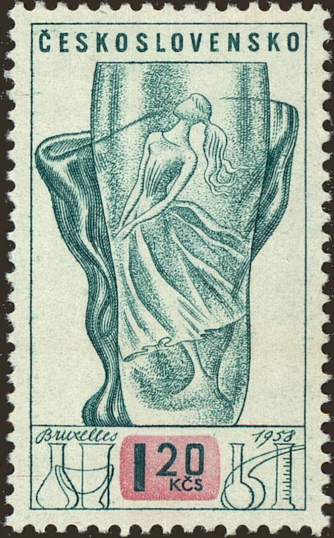 Front view of Czechia 853 collectors stamp