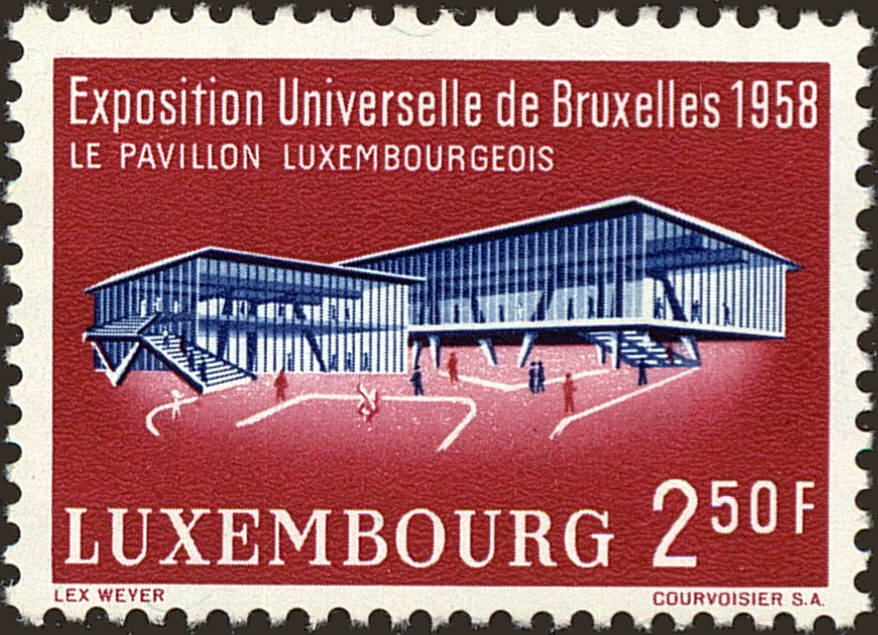 Front view of Luxembourg 333 collectors stamp