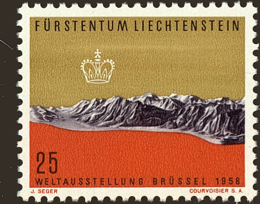 Front view of Liechtenstein 324 collectors stamp