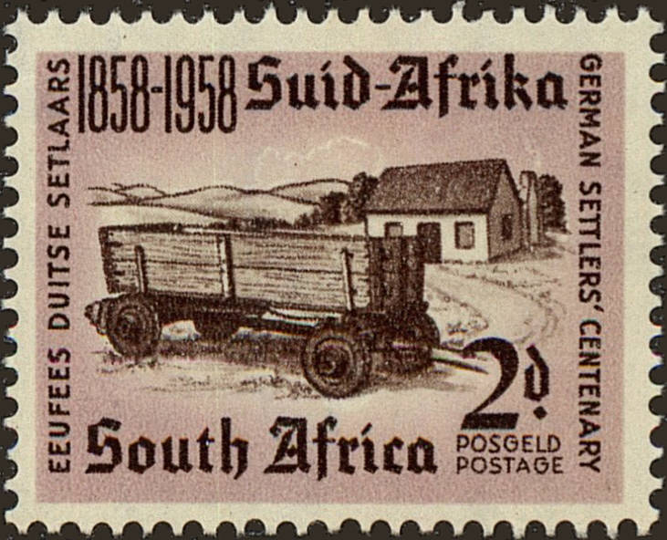 Front view of South Africa 218 collectors stamp