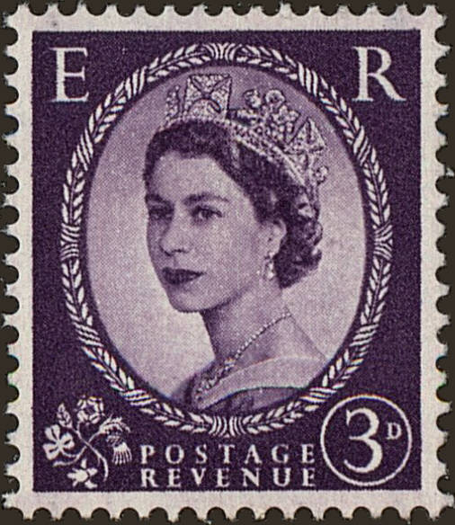 Front view of Great Britain 358c collectors stamp