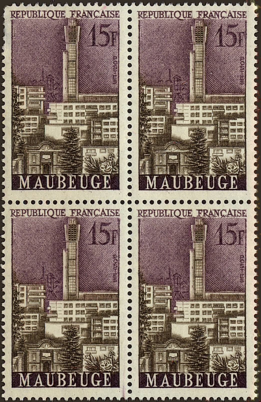 Front view of France 875 collectors stamp