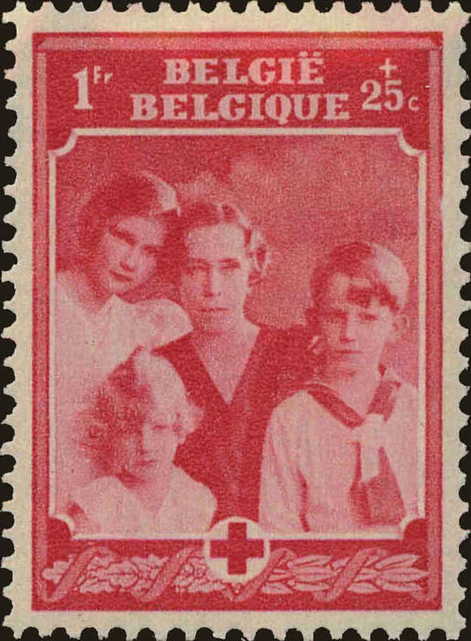 Front view of Belgium B237 collectors stamp