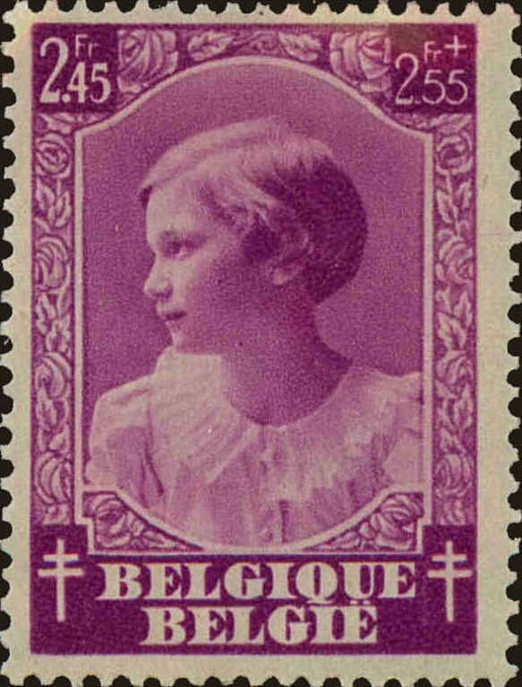 Front view of Belgium B207 collectors stamp