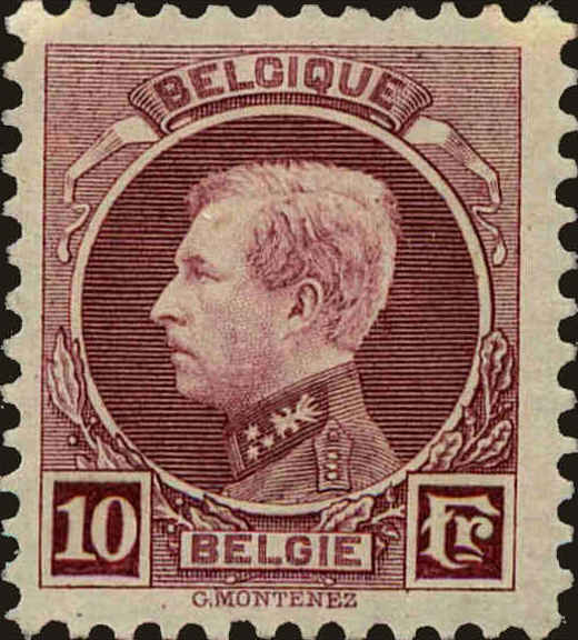 Front view of Belgium 169 collectors stamp