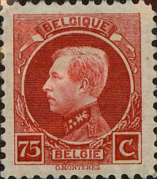 Front view of Belgium 163 collectors stamp