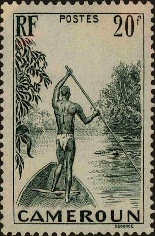 Front view of Cameroun (French) 254 collectors stamp
