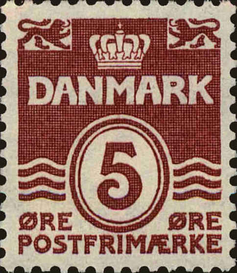 Front view of Denmark 224 collectors stamp