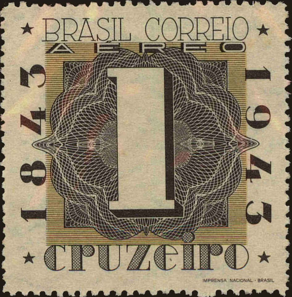 Front view of Brazil C50 collectors stamp