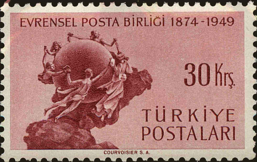 Front view of Turkey 998 collectors stamp