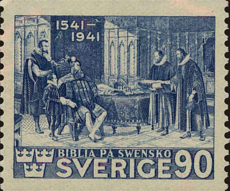 Front view of Sweden 318 collectors stamp