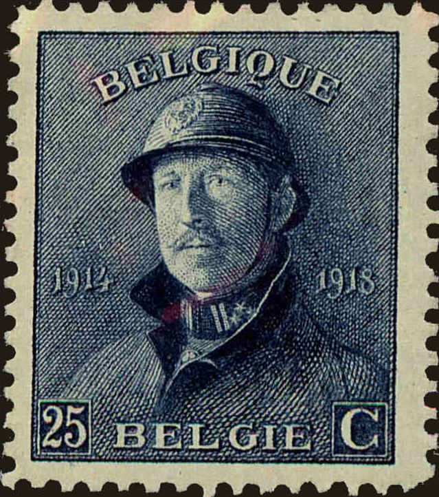 Front view of Belgium 130 collectors stamp