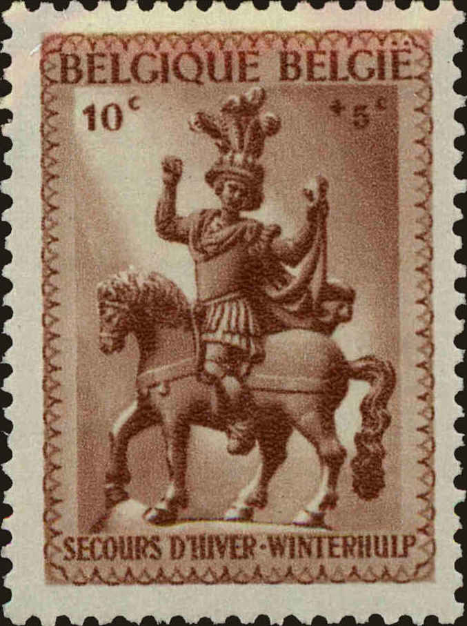 Front view of Belgium B305 collectors stamp