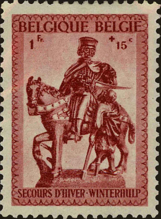 Front view of Belgium B309 collectors stamp